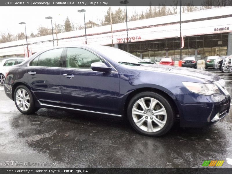 Opulent Blue Pearl / Taupe Gray 2010 Acura RL Technology