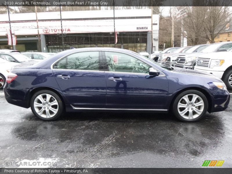 Opulent Blue Pearl / Taupe Gray 2010 Acura RL Technology