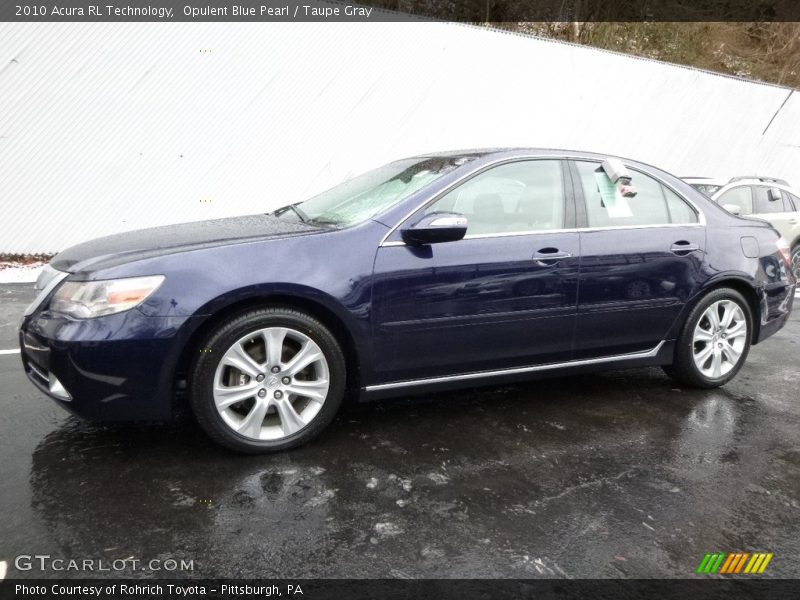 Opulent Blue Pearl / Taupe Gray 2010 Acura RL Technology