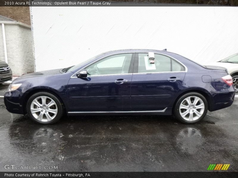 Opulent Blue Pearl / Taupe Gray 2010 Acura RL Technology