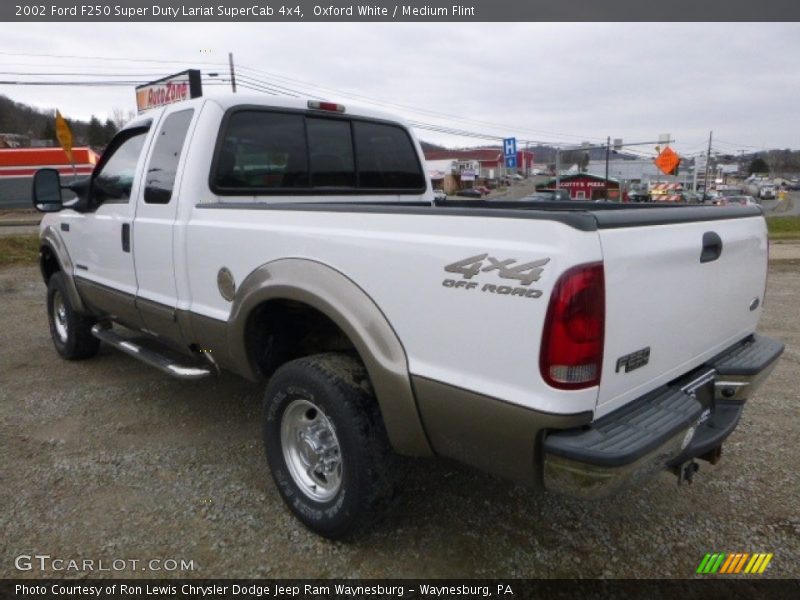 Oxford White / Medium Flint 2002 Ford F250 Super Duty Lariat SuperCab 4x4