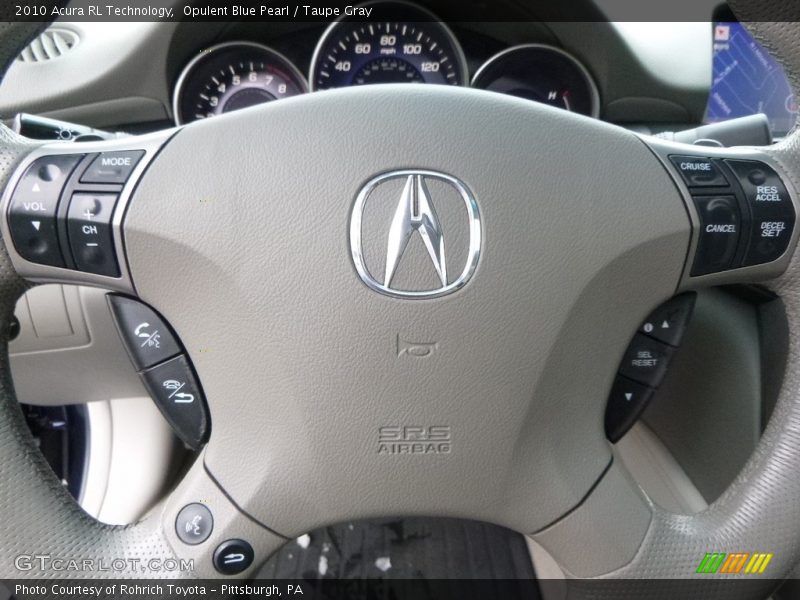 Opulent Blue Pearl / Taupe Gray 2010 Acura RL Technology