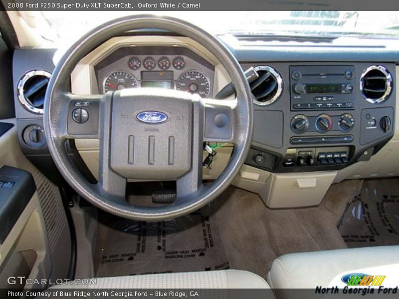 Oxford White / Camel 2008 Ford F250 Super Duty XLT SuperCab