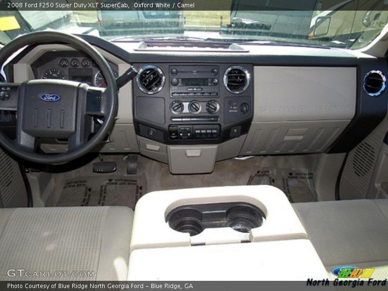 Oxford White / Camel 2008 Ford F250 Super Duty XLT SuperCab