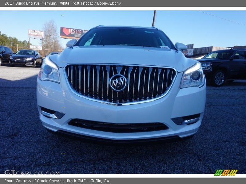 White Frost Tricoat / Ebony/Ebony 2017 Buick Enclave Premium