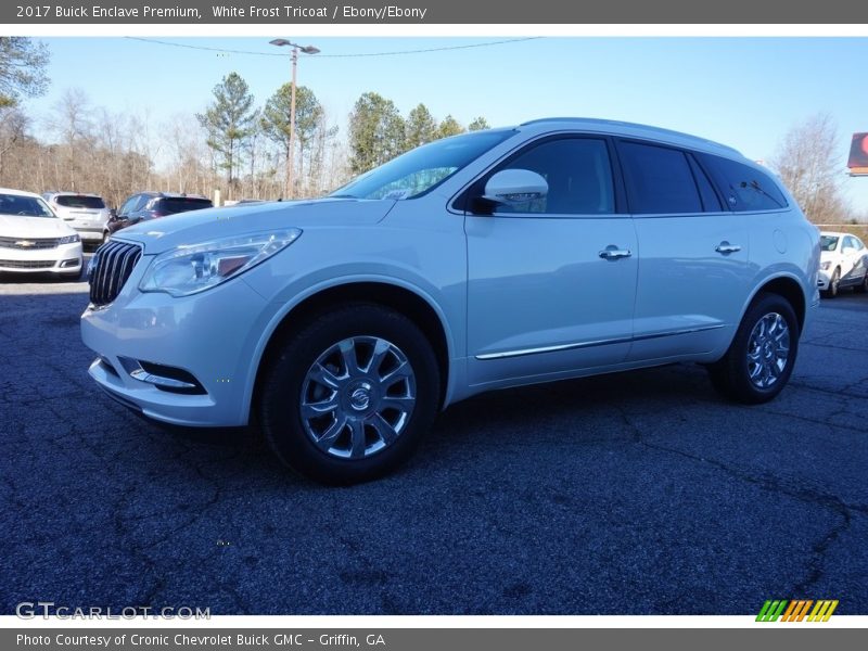 White Frost Tricoat / Ebony/Ebony 2017 Buick Enclave Premium