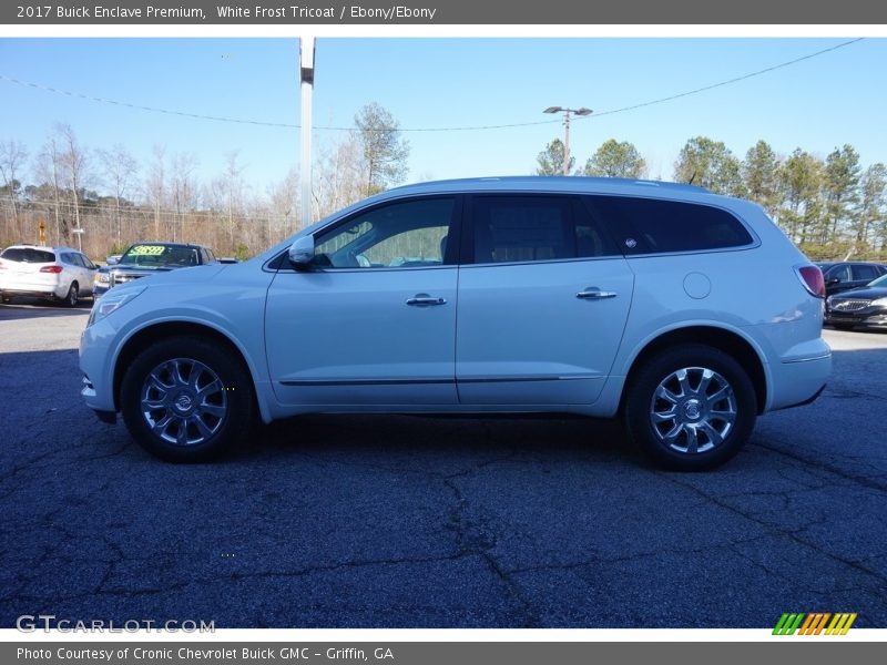 White Frost Tricoat / Ebony/Ebony 2017 Buick Enclave Premium
