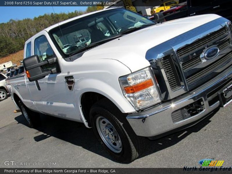 Oxford White / Camel 2008 Ford F250 Super Duty XLT SuperCab