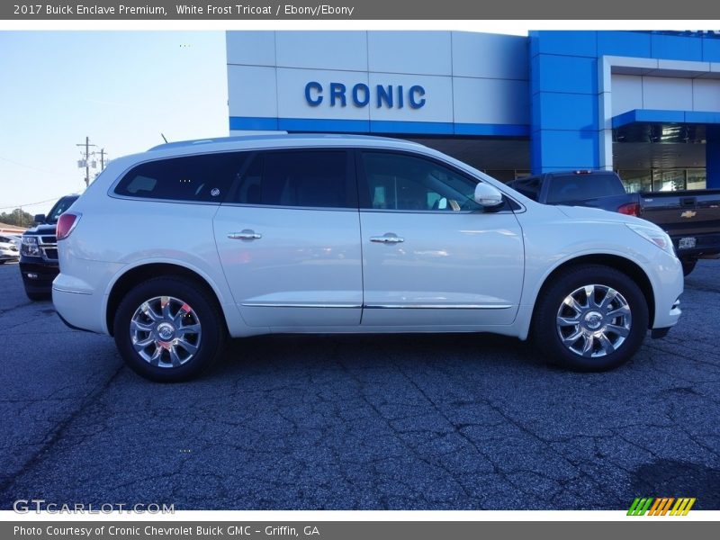 White Frost Tricoat / Ebony/Ebony 2017 Buick Enclave Premium