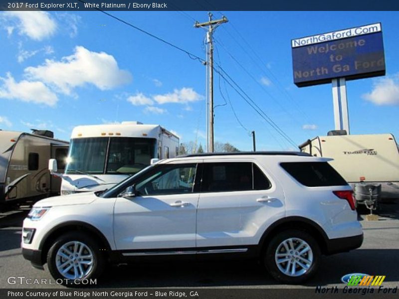 White Platinum / Ebony Black 2017 Ford Explorer XLT