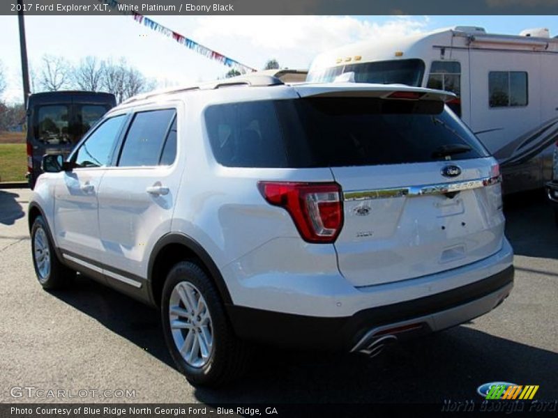 White Platinum / Ebony Black 2017 Ford Explorer XLT