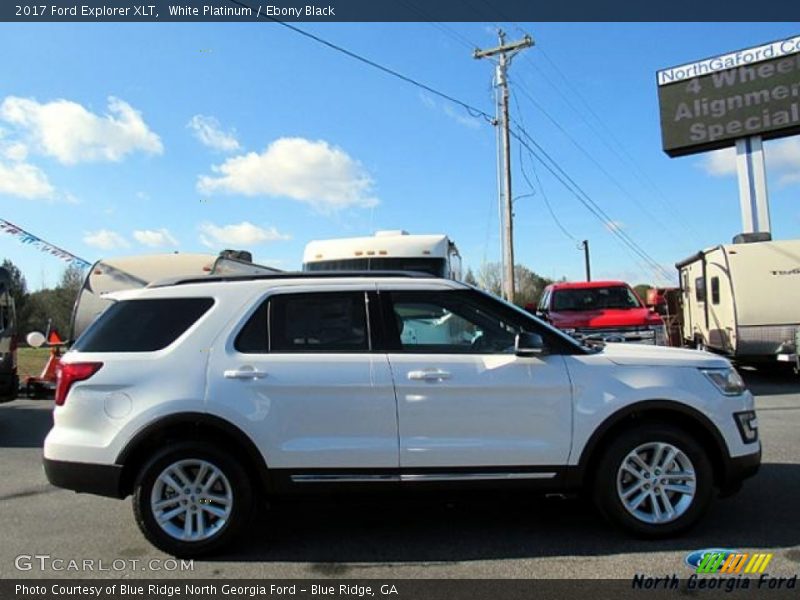 White Platinum / Ebony Black 2017 Ford Explorer XLT