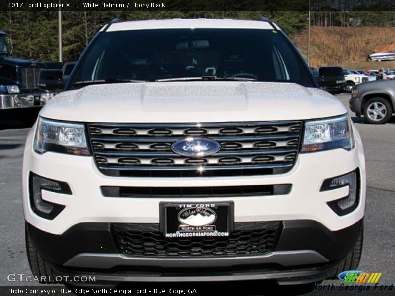 White Platinum / Ebony Black 2017 Ford Explorer XLT