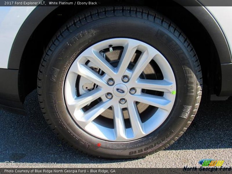 White Platinum / Ebony Black 2017 Ford Explorer XLT