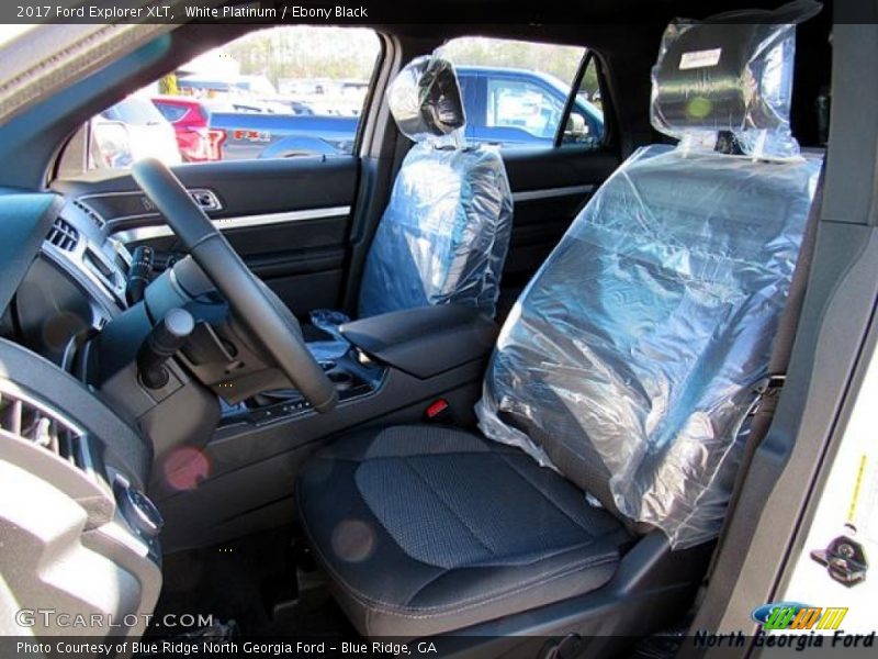 White Platinum / Ebony Black 2017 Ford Explorer XLT