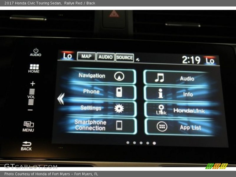 Rallye Red / Black 2017 Honda Civic Touring Sedan