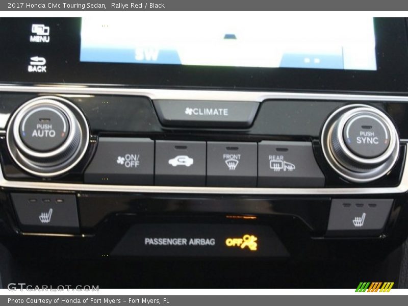 Rallye Red / Black 2017 Honda Civic Touring Sedan