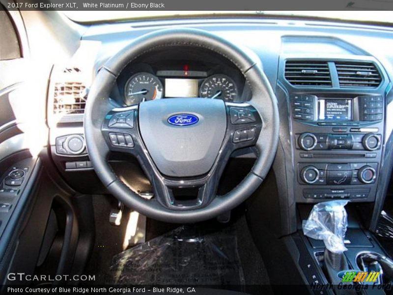 White Platinum / Ebony Black 2017 Ford Explorer XLT