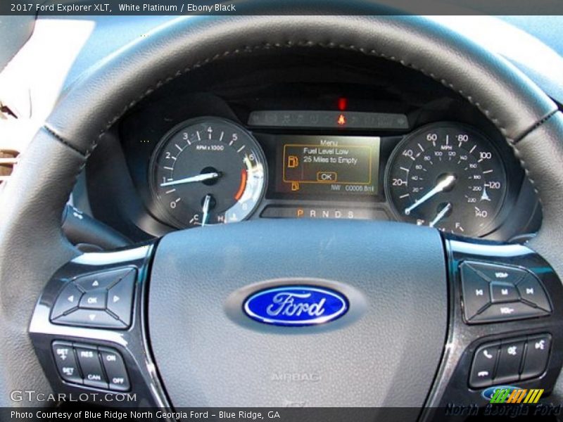 White Platinum / Ebony Black 2017 Ford Explorer XLT