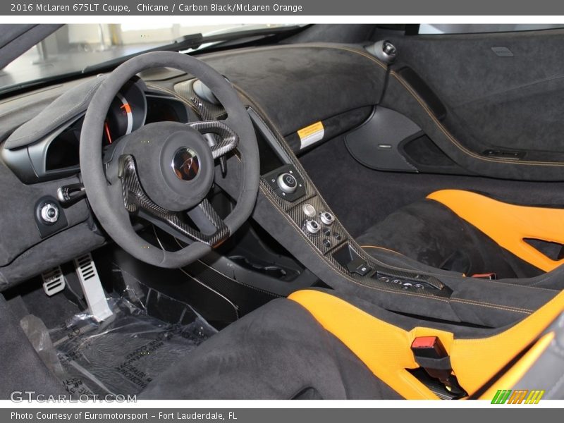  2016 675LT Coupe Carbon Black/McLaren Orange Interior