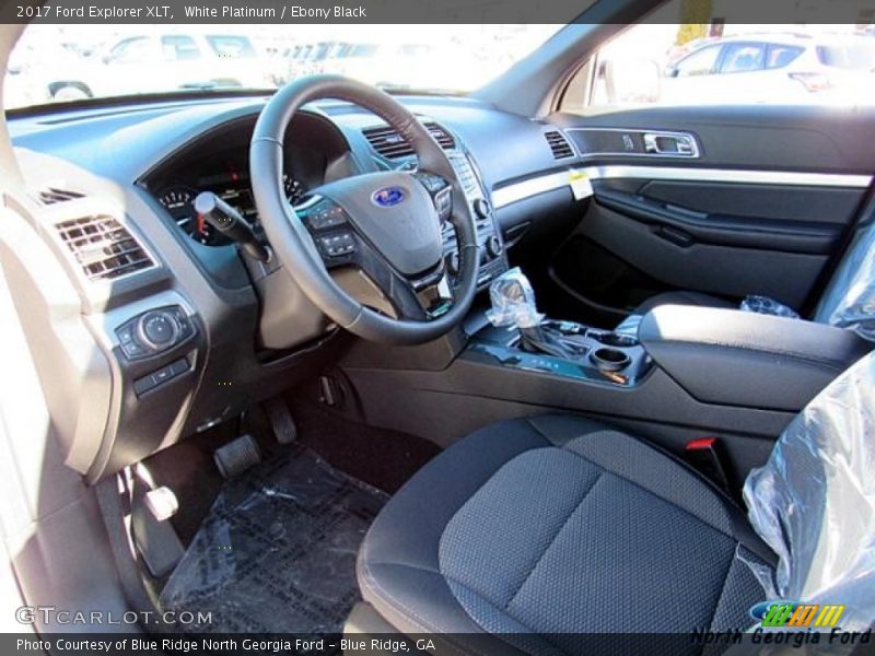 White Platinum / Ebony Black 2017 Ford Explorer XLT