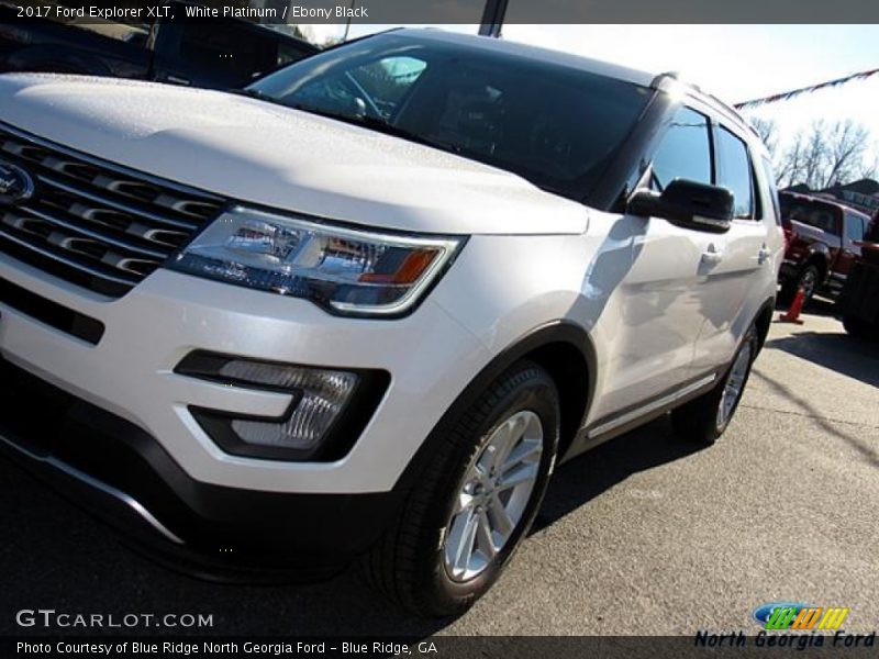 White Platinum / Ebony Black 2017 Ford Explorer XLT