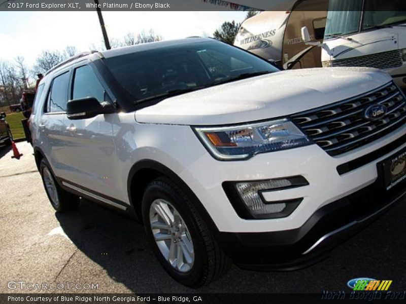 White Platinum / Ebony Black 2017 Ford Explorer XLT