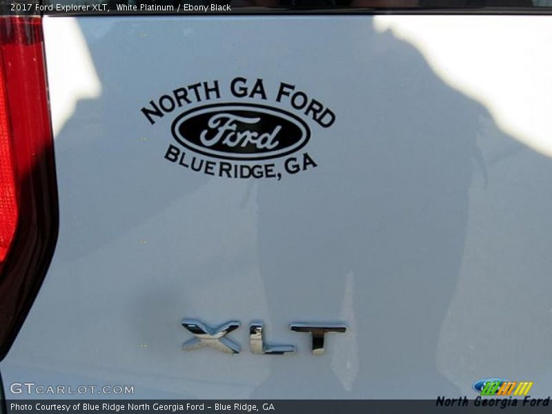 White Platinum / Ebony Black 2017 Ford Explorer XLT
