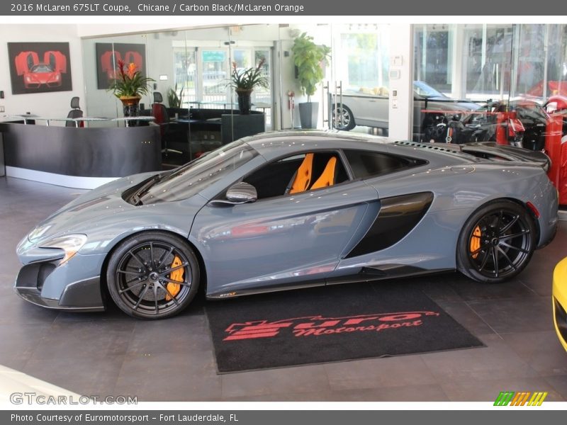 Chicane / Carbon Black/McLaren Orange 2016 McLaren 675LT Coupe