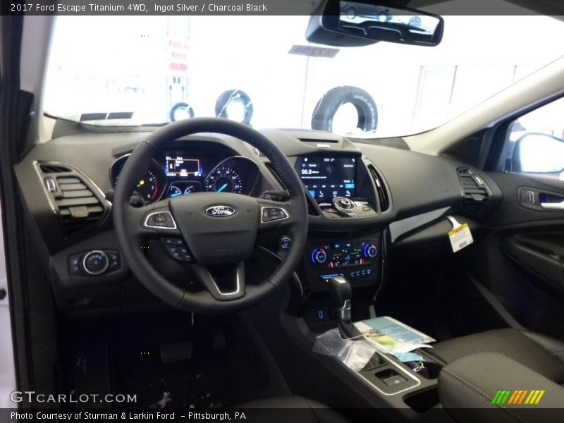 Ingot Silver / Charcoal Black 2017 Ford Escape Titanium 4WD