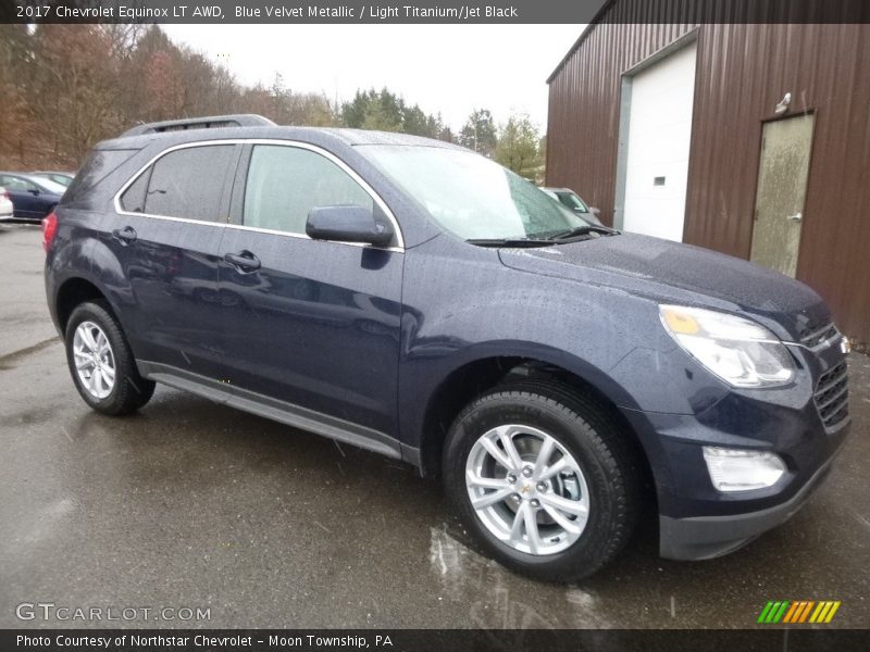 Blue Velvet Metallic / Light Titanium/Jet Black 2017 Chevrolet Equinox LT AWD