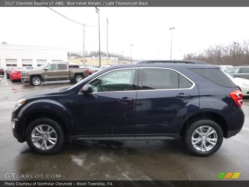 Blue Velvet Metallic / Light Titanium/Jet Black 2017 Chevrolet Equinox LT AWD