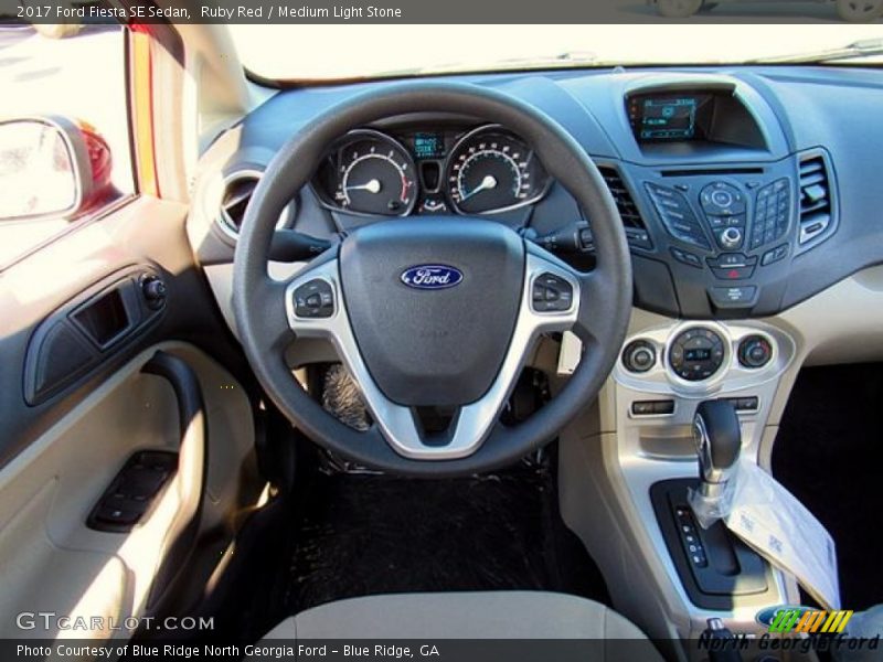 Ruby Red / Medium Light Stone 2017 Ford Fiesta SE Sedan