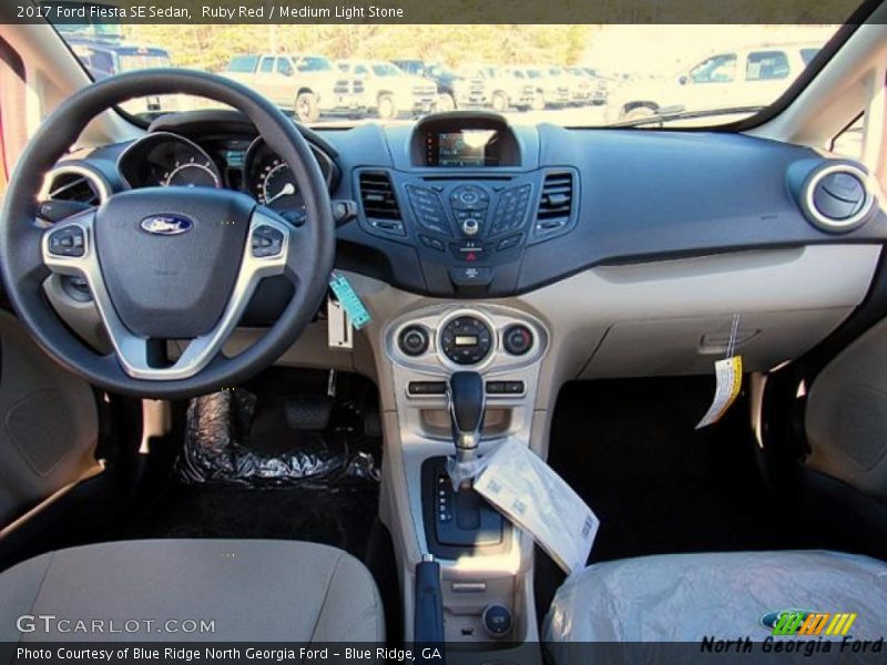 Ruby Red / Medium Light Stone 2017 Ford Fiesta SE Sedan