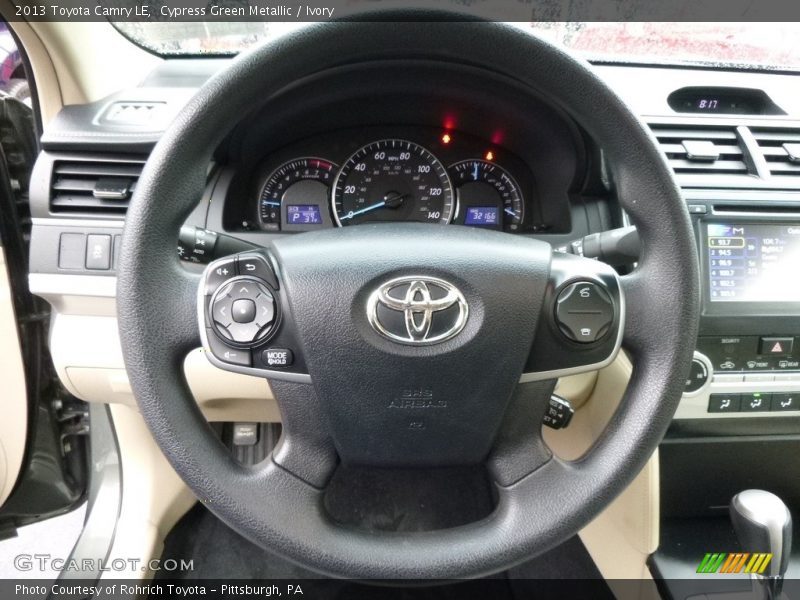 Cypress Green Metallic / Ivory 2013 Toyota Camry LE