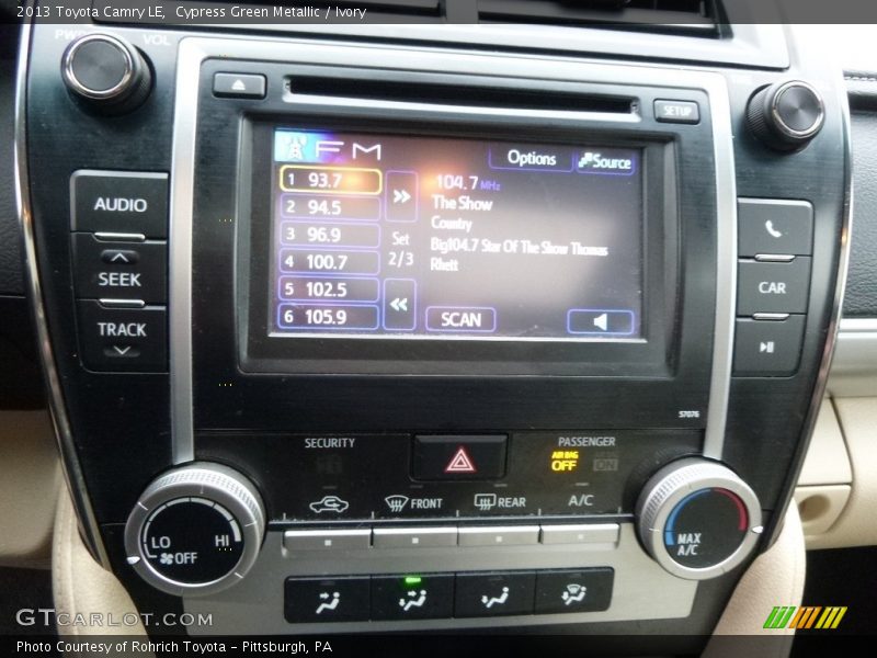 Cypress Green Metallic / Ivory 2013 Toyota Camry LE