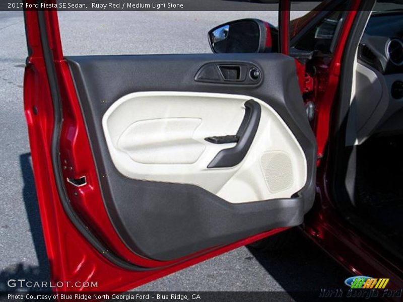 Ruby Red / Medium Light Stone 2017 Ford Fiesta SE Sedan