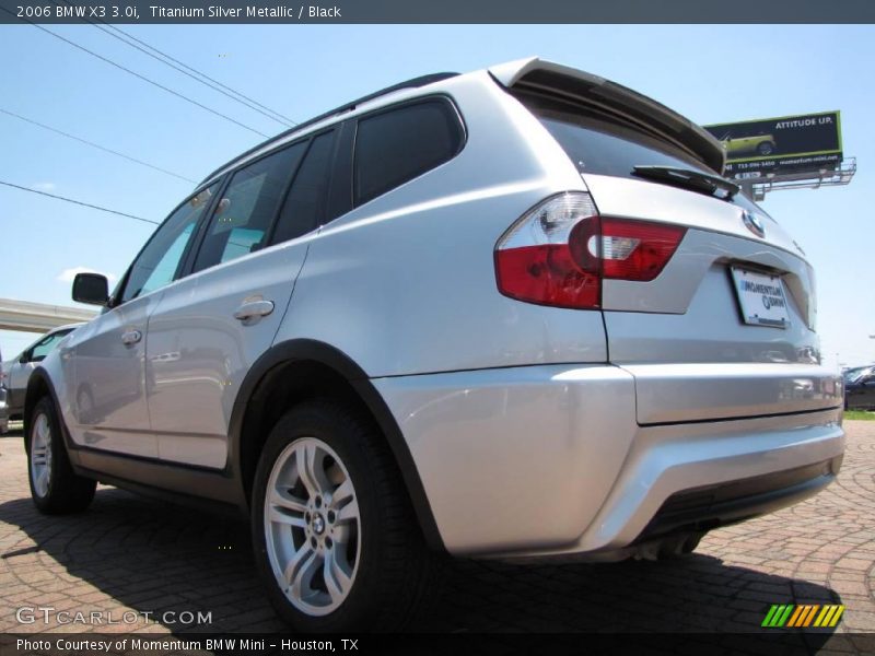 Titanium Silver Metallic / Black 2006 BMW X3 3.0i