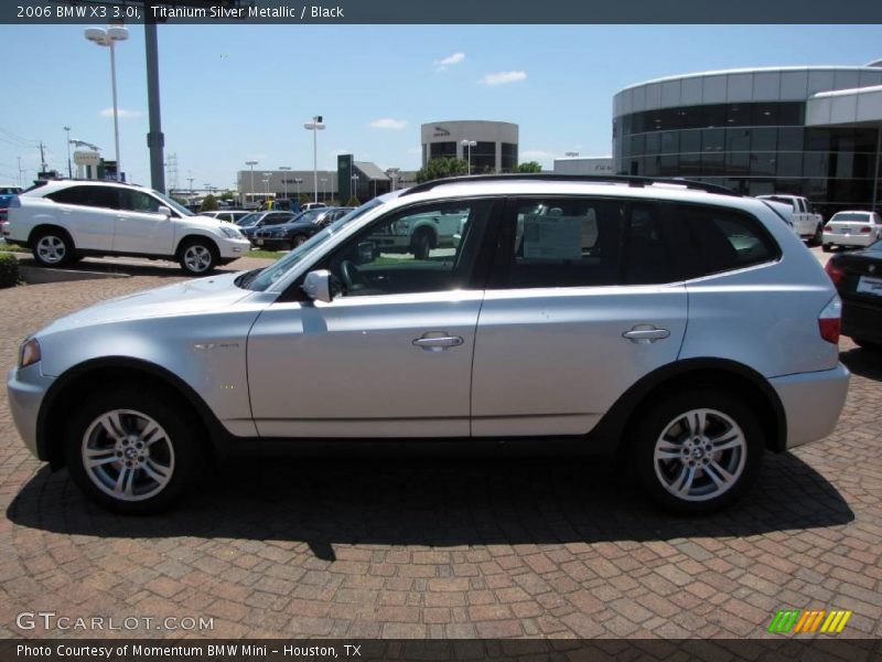 Titanium Silver Metallic / Black 2006 BMW X3 3.0i