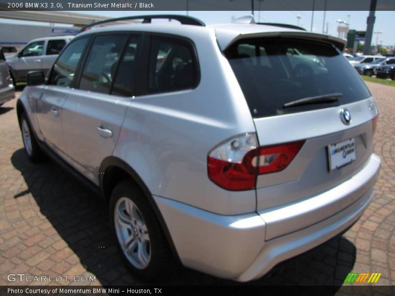 Titanium Silver Metallic / Black 2006 BMW X3 3.0i