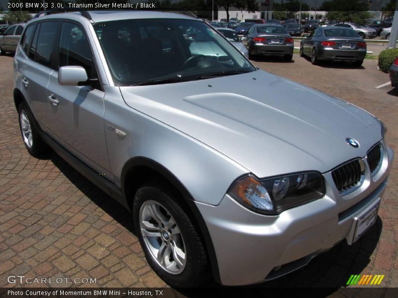 Titanium Silver Metallic / Black 2006 BMW X3 3.0i
