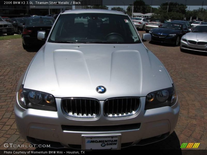 Titanium Silver Metallic / Black 2006 BMW X3 3.0i