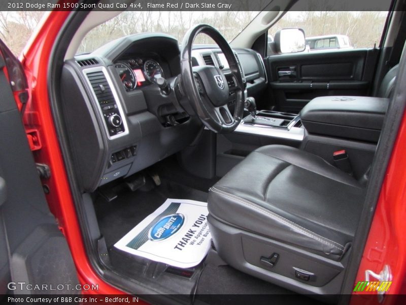 Flame Red / Dark Slate Gray 2012 Dodge Ram 1500 Sport Quad Cab 4x4