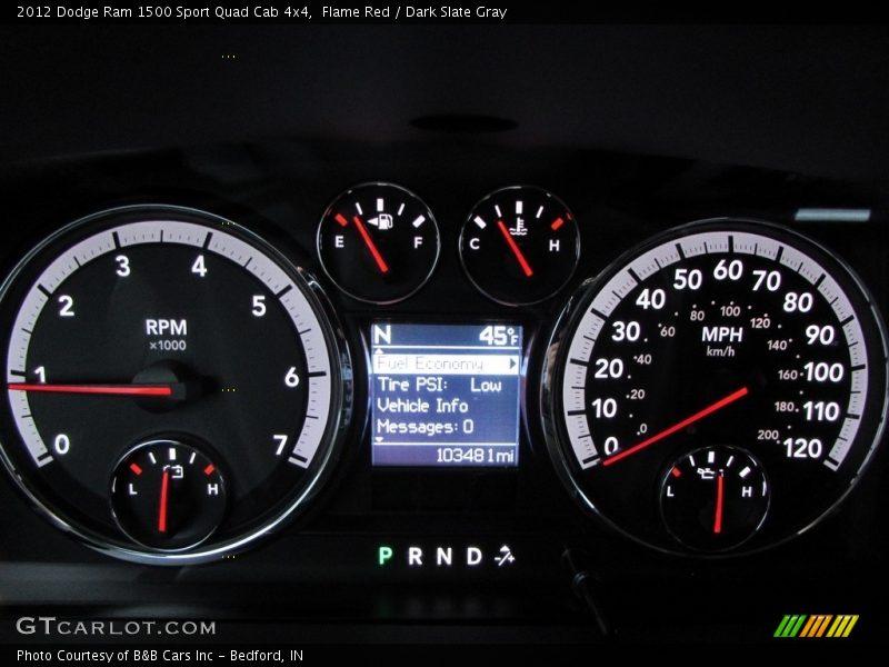 Flame Red / Dark Slate Gray 2012 Dodge Ram 1500 Sport Quad Cab 4x4
