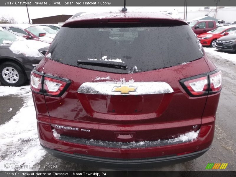 Siren Red Tintcoat / Ebony 2017 Chevrolet Traverse LT AWD