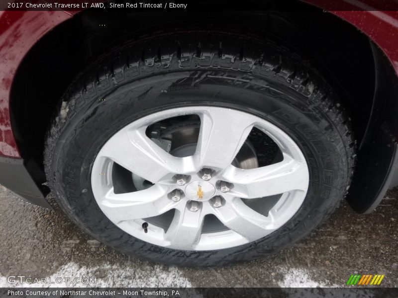 Siren Red Tintcoat / Ebony 2017 Chevrolet Traverse LT AWD