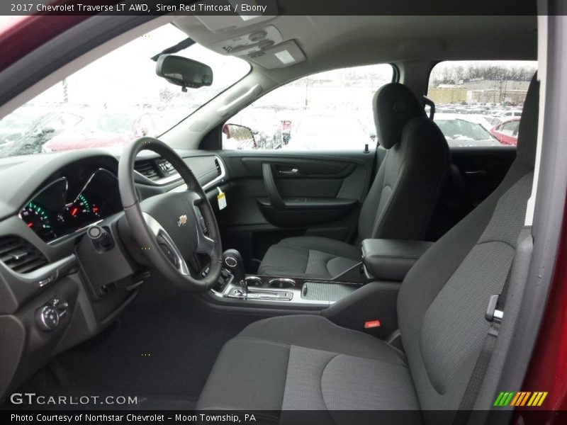 Siren Red Tintcoat / Ebony 2017 Chevrolet Traverse LT AWD