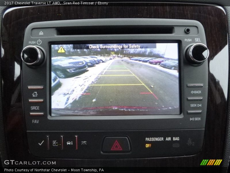 Siren Red Tintcoat / Ebony 2017 Chevrolet Traverse LT AWD