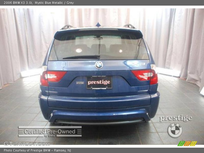Mystic Blue Metallic / Grey 2006 BMW X3 3.0i