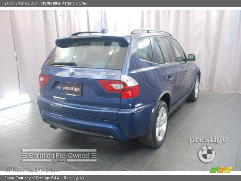 Mystic Blue Metallic / Grey 2006 BMW X3 3.0i